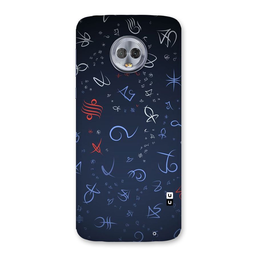 Blue Symbols Back Case for Moto G6 Plus