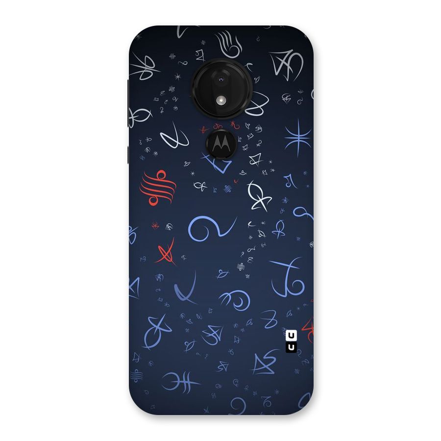 Blue Symbols Back Case for Moto G7 Power