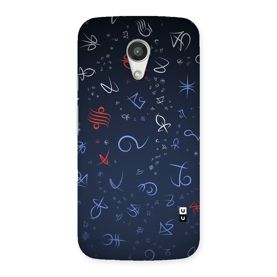 Blue Symbols Back Case for Moto G 2nd Gen