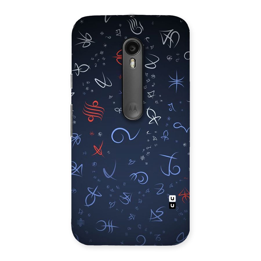 Blue Symbols Back Case for Moto G Turbo
