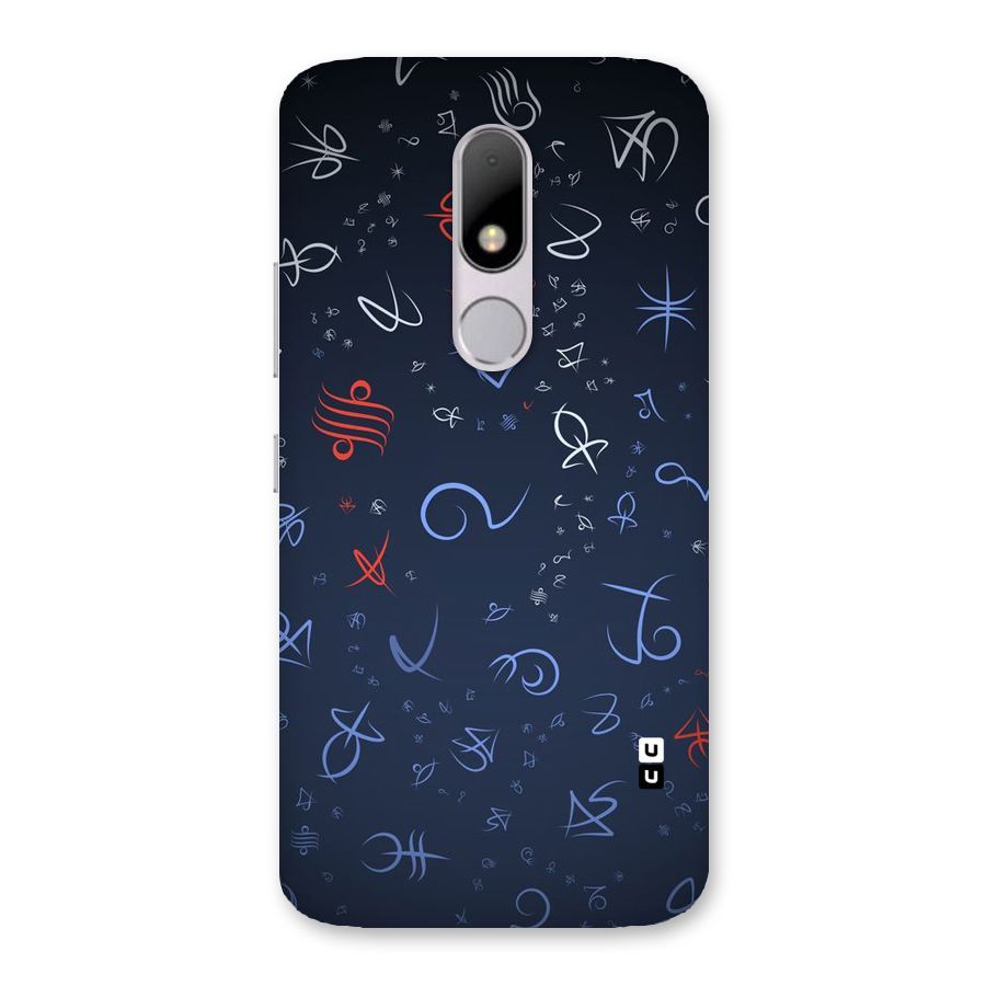 Blue Symbols Back Case for Moto M