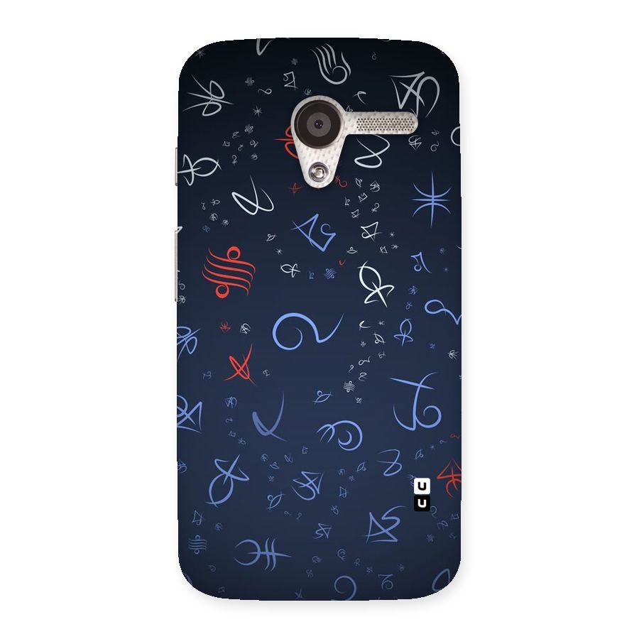 Blue Symbols Back Case for Moto X