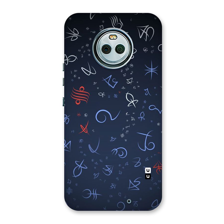 Blue Symbols Back Case for Moto X4