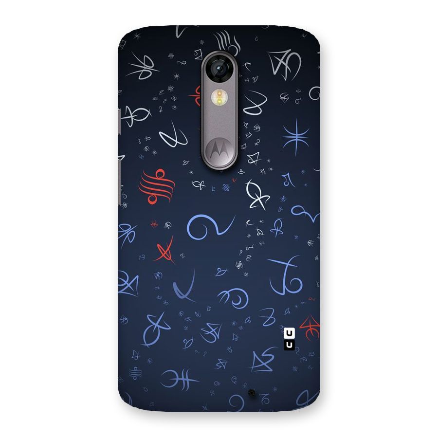 Blue Symbols Back Case for Moto X Force
