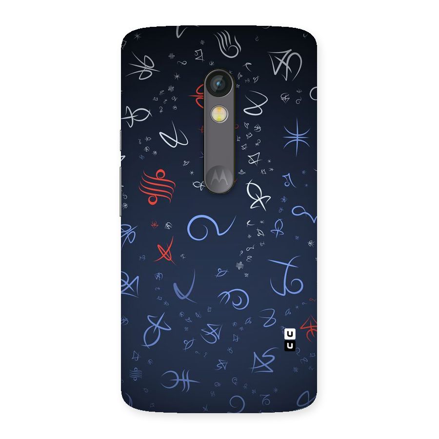 Blue Symbols Back Case for Moto X Play