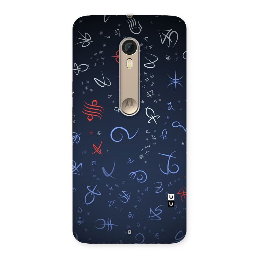 Blue Symbols Back Case for Motorola Moto X Style