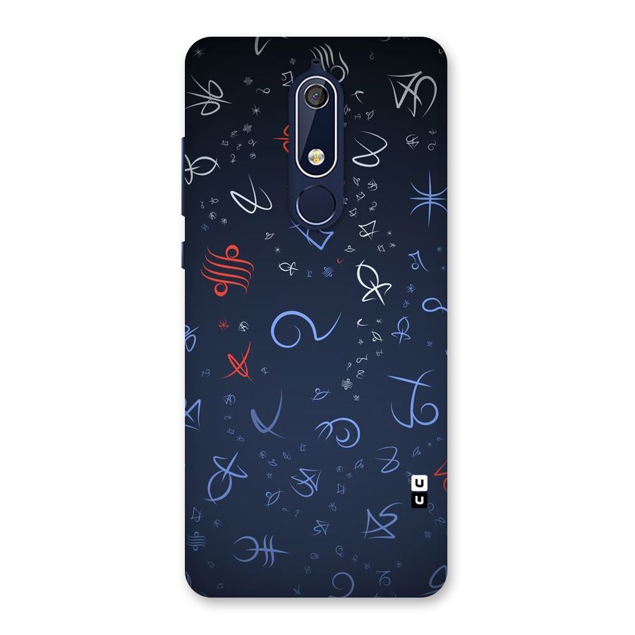 Blue Symbols Back Case for Nokia 5.1