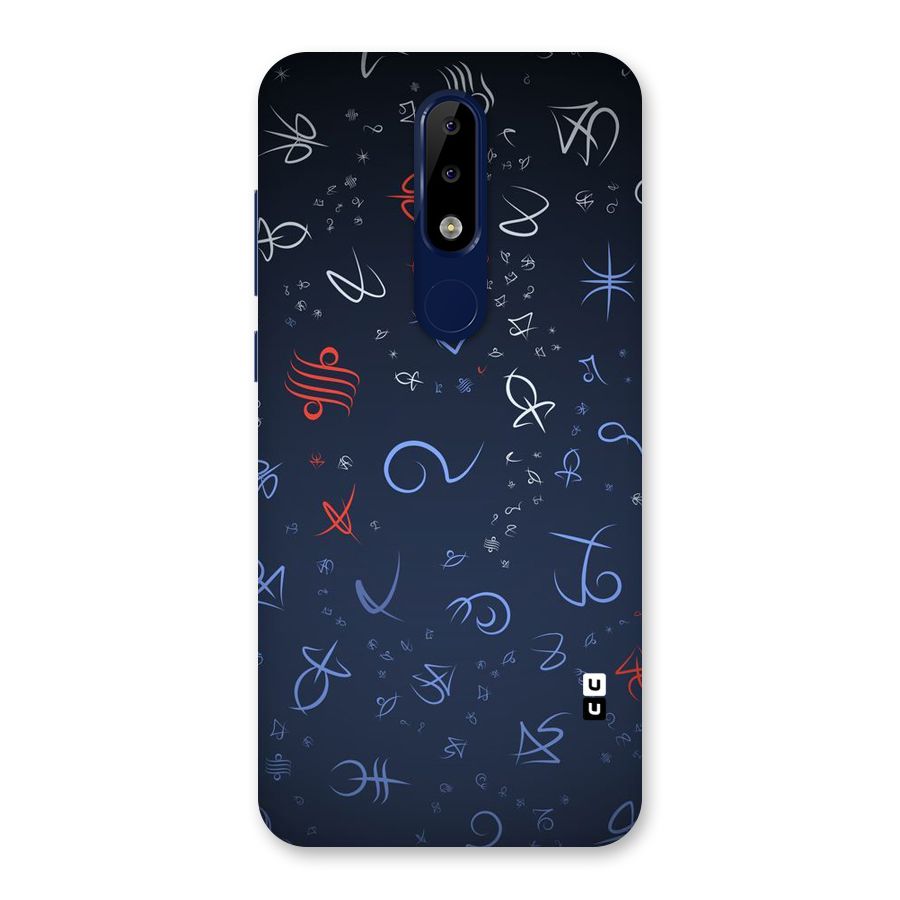 Blue Symbols Back Case for Nokia 5.1 Plus