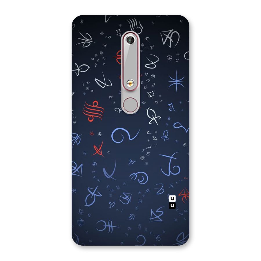 Blue Symbols Back Case for Nokia 6.1