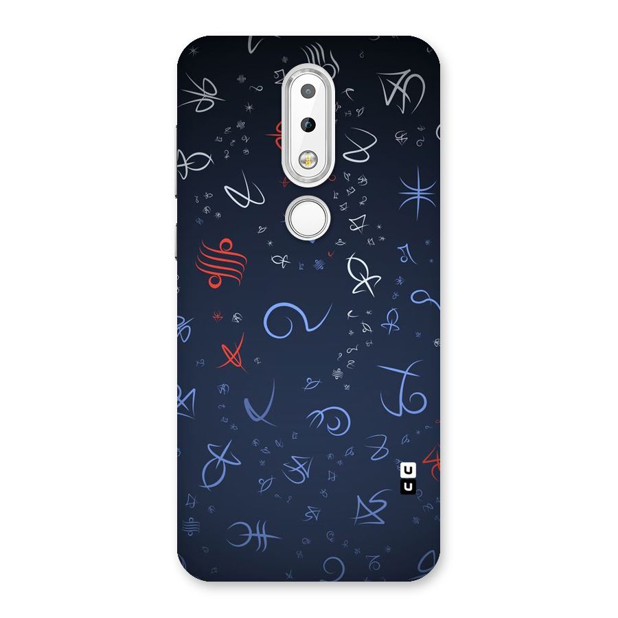 Blue Symbols Back Case for Nokia 6.1 Plus