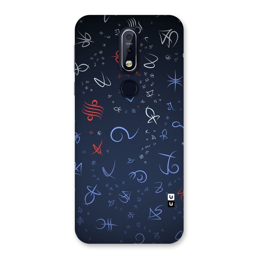 Blue Symbols Back Case for Nokia 7.1