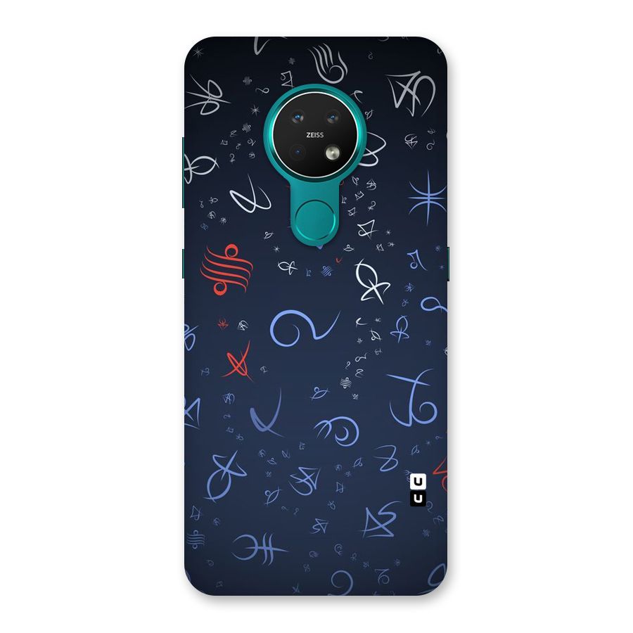 Blue Symbols Back Case for Nokia 7.2