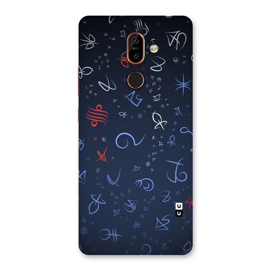 Blue Symbols Back Case for Nokia 7 Plus