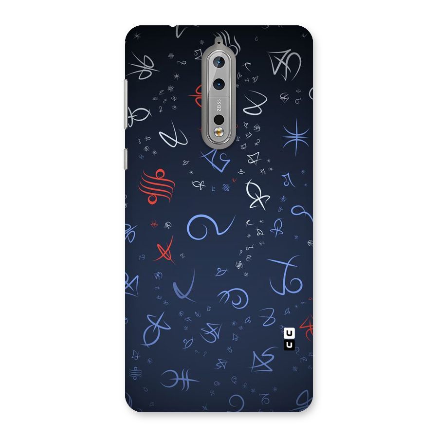 Blue Symbols Back Case for Nokia 8