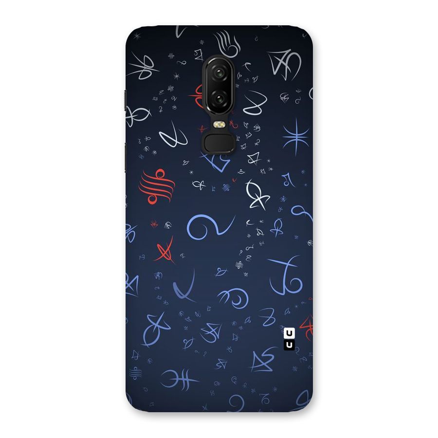 Blue Symbols Back Case for OnePlus 6
