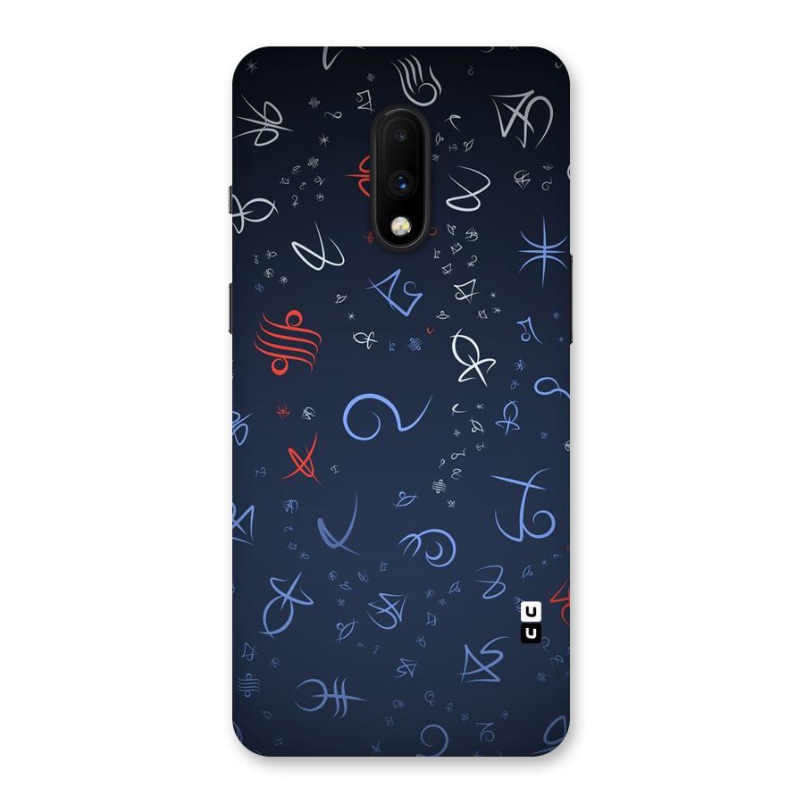 Blue Symbols Back Case for OnePlus 7