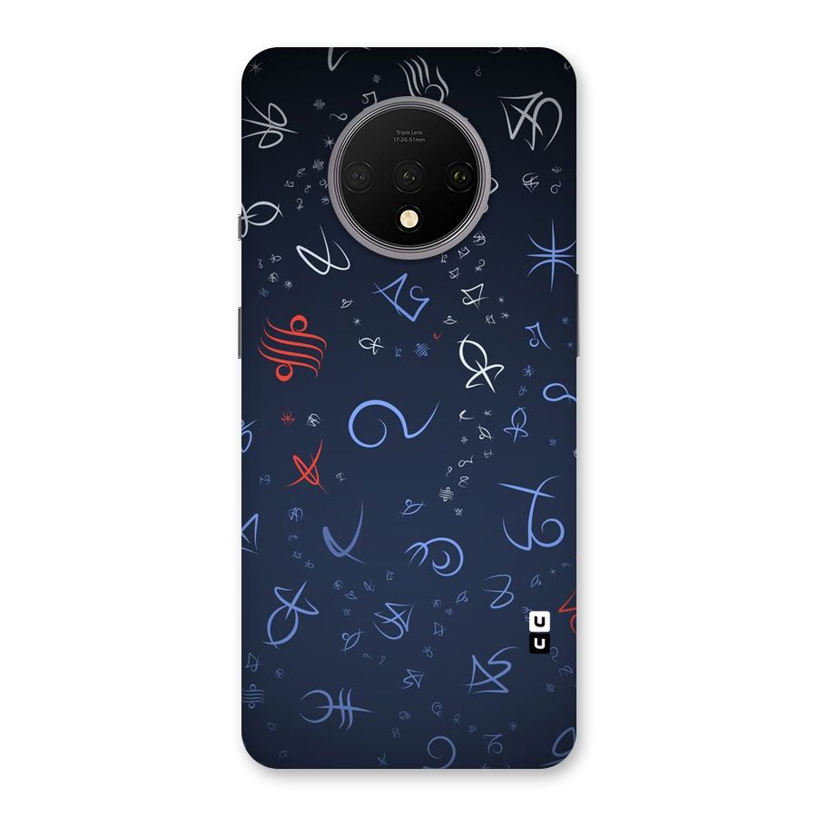 Blue Symbols Back Case for OnePlus 7T