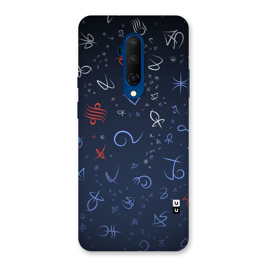 Blue Symbols Back Case for OnePlus 7T Pro