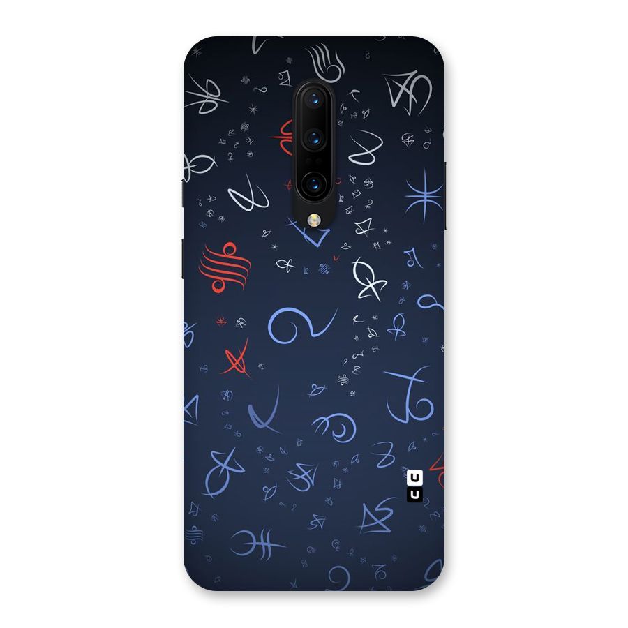 Blue Symbols Back Case for OnePlus 7 Pro