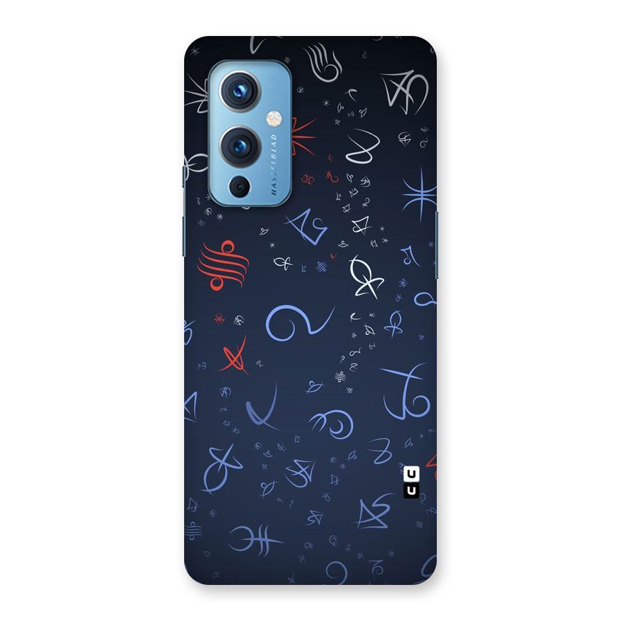 Blue Symbols Back Case for OnePlus 9