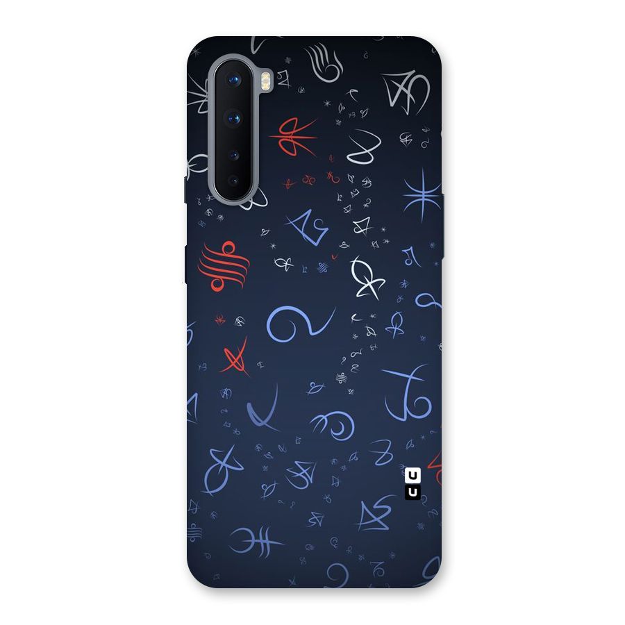 Blue Symbols Back Case for OnePlus Nord