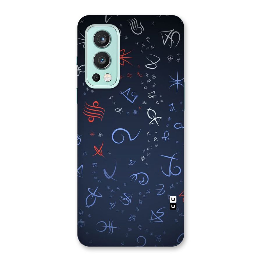 Blue Symbols Back Case for OnePlus Nord 2 5G