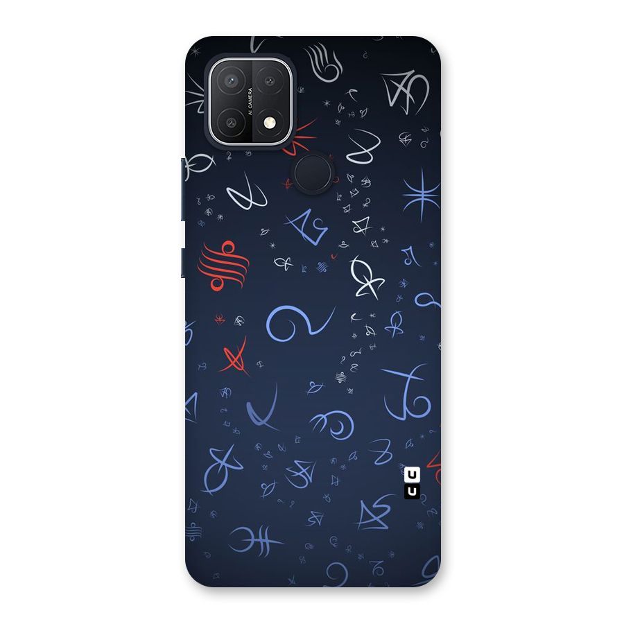 Blue Symbols Back Case for Oppo A15