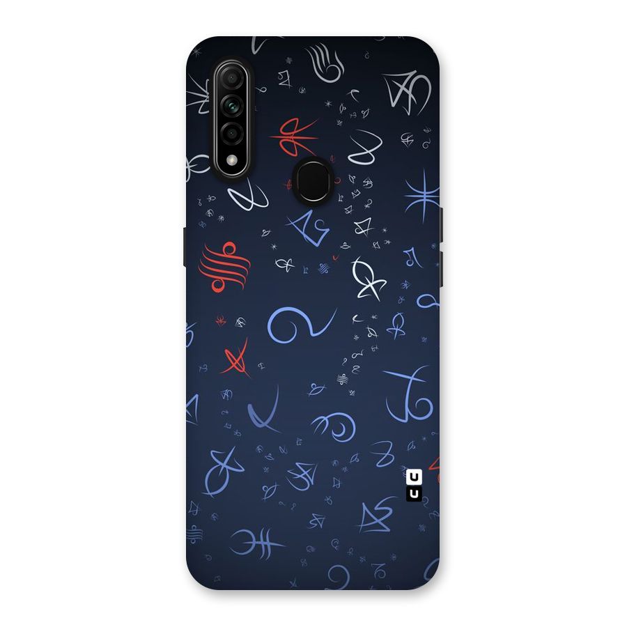 Blue Symbols Back Case for Oppo A31