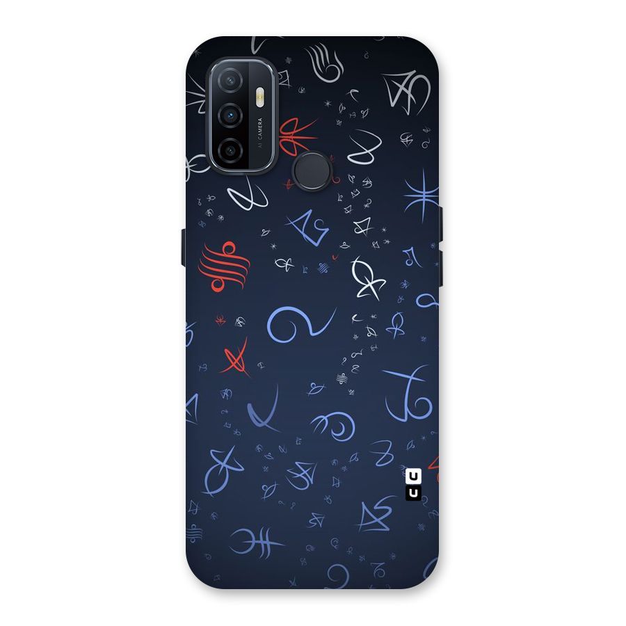 Blue Symbols Back Case for Oppo A32
