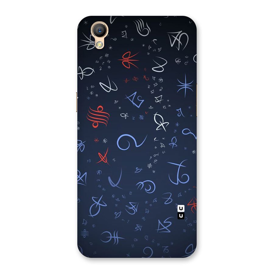 Blue Symbols Back Case for Oppo A37