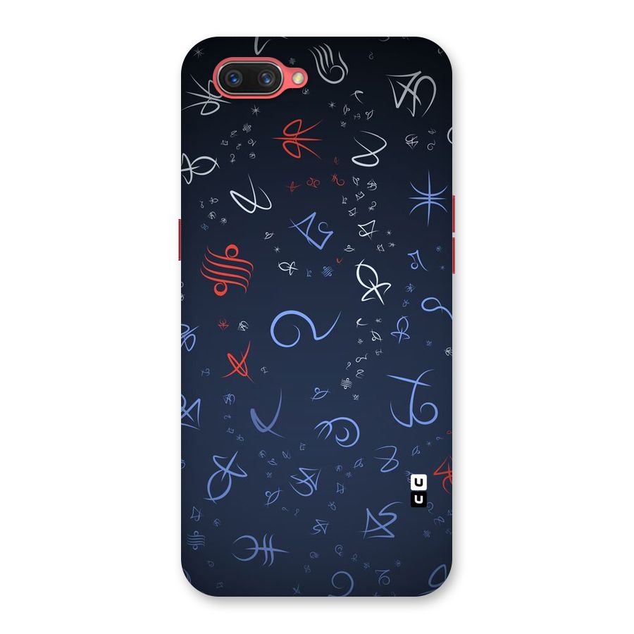 Blue Symbols Back Case for Oppo A3s