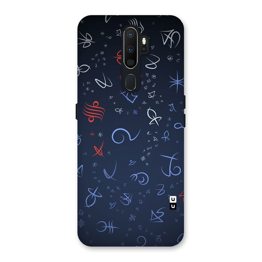 Blue Symbols Back Case for Oppo A5 (2020)