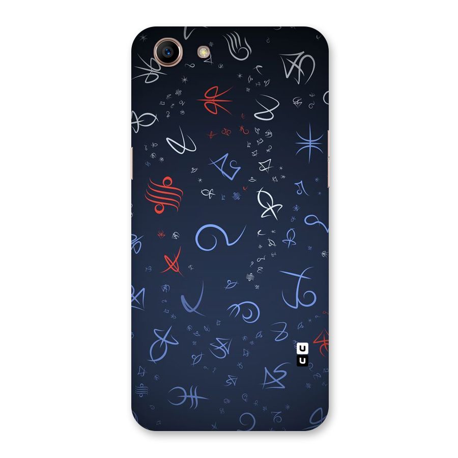 Blue Symbols Back Case for Oppo A83 (2018)