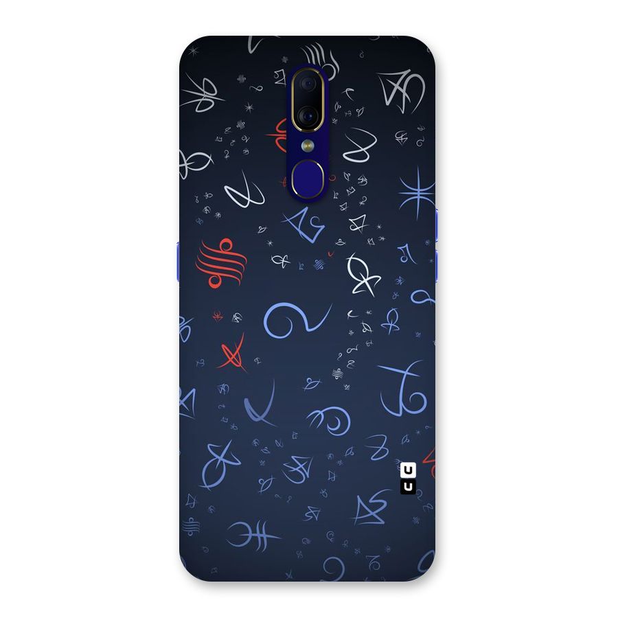Blue Symbols Back Case for Oppo A9