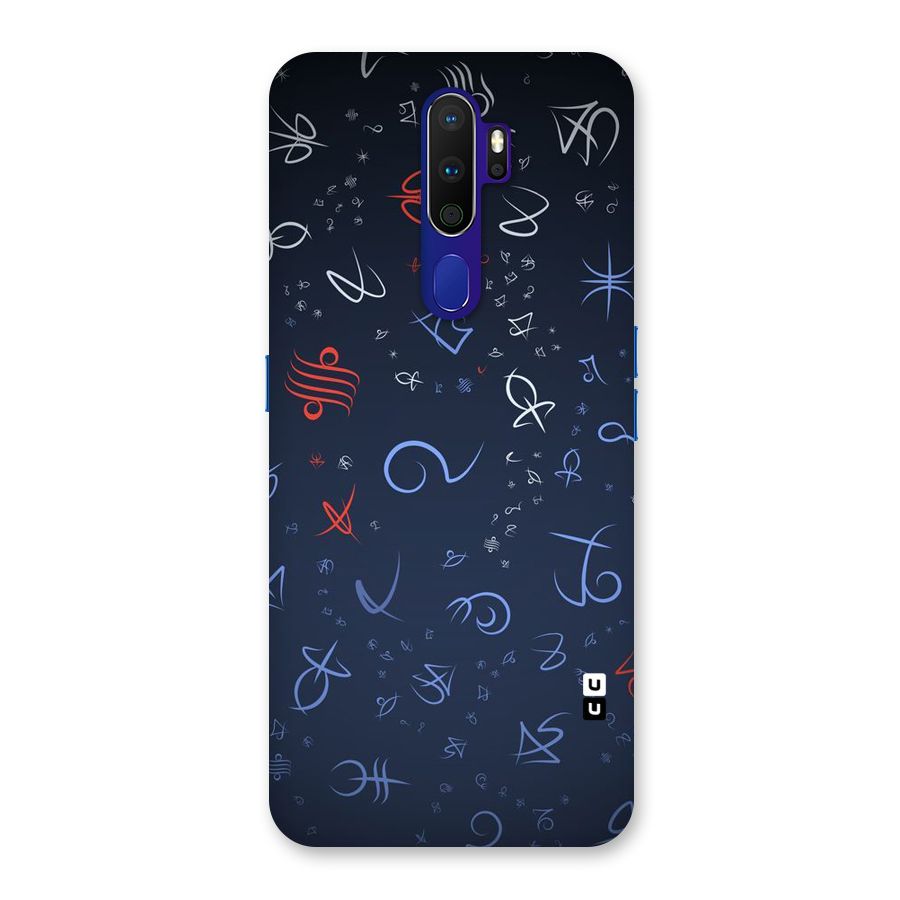 Blue Symbols Back Case for Oppo A9 (2020)