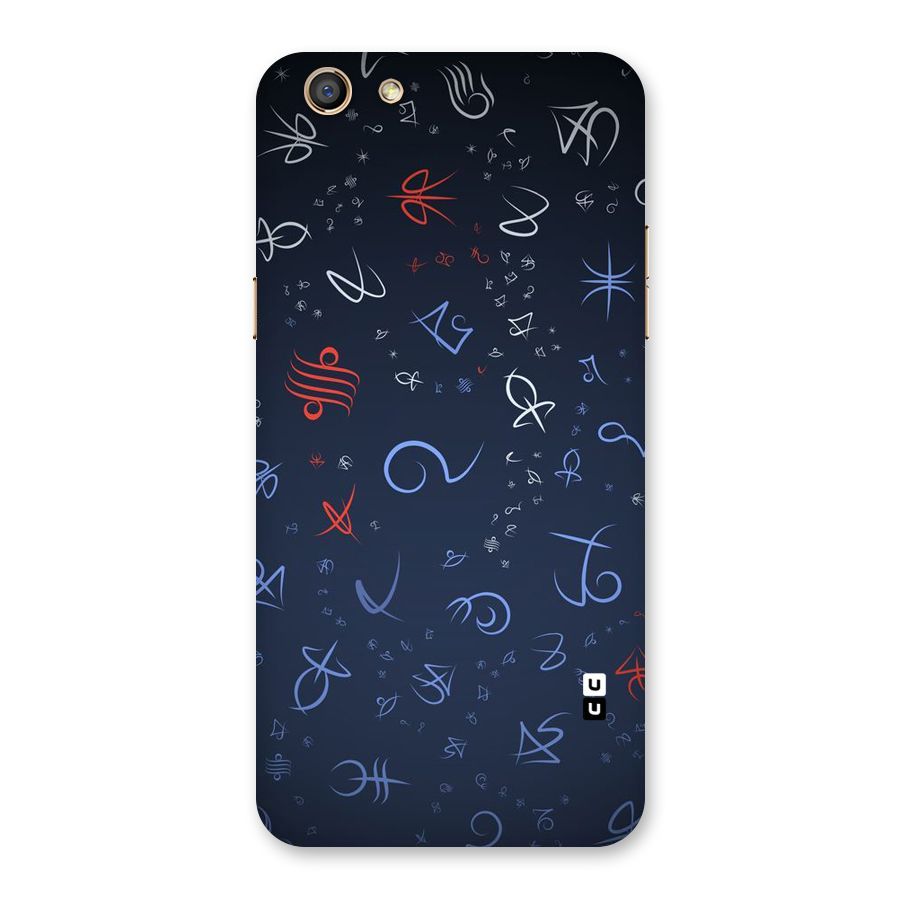 Blue Symbols Back Case for Oppo F3