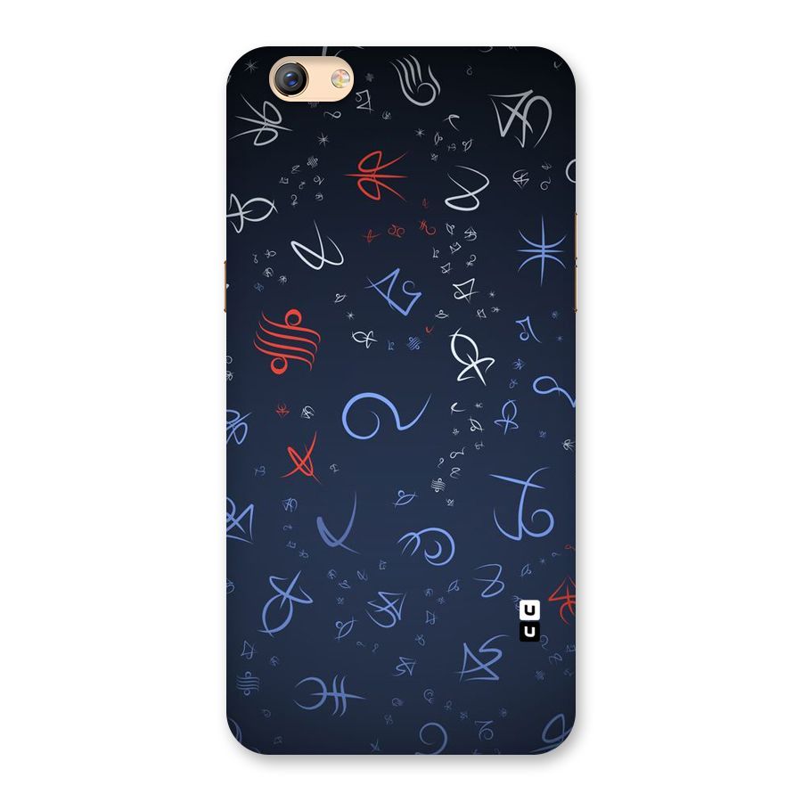 Blue Symbols Back Case for Oppo F3 Plus
