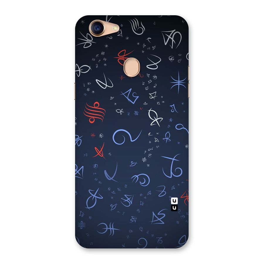 Blue Symbols Back Case for Oppo F5