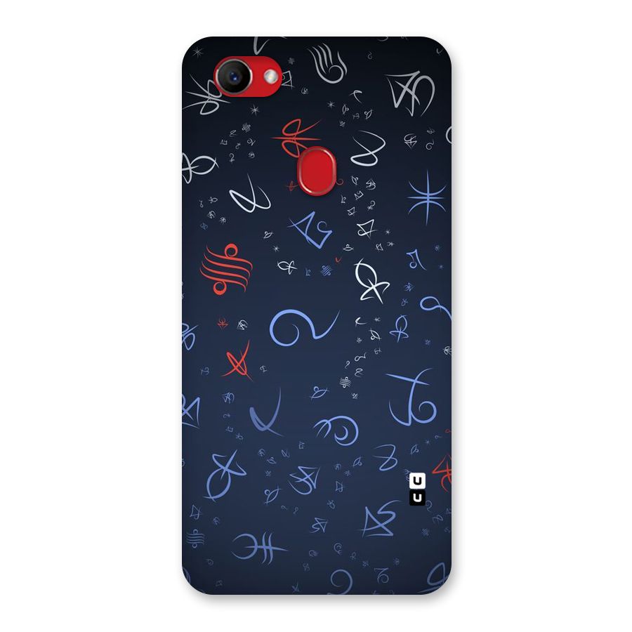 Blue Symbols Back Case for Oppo F7
