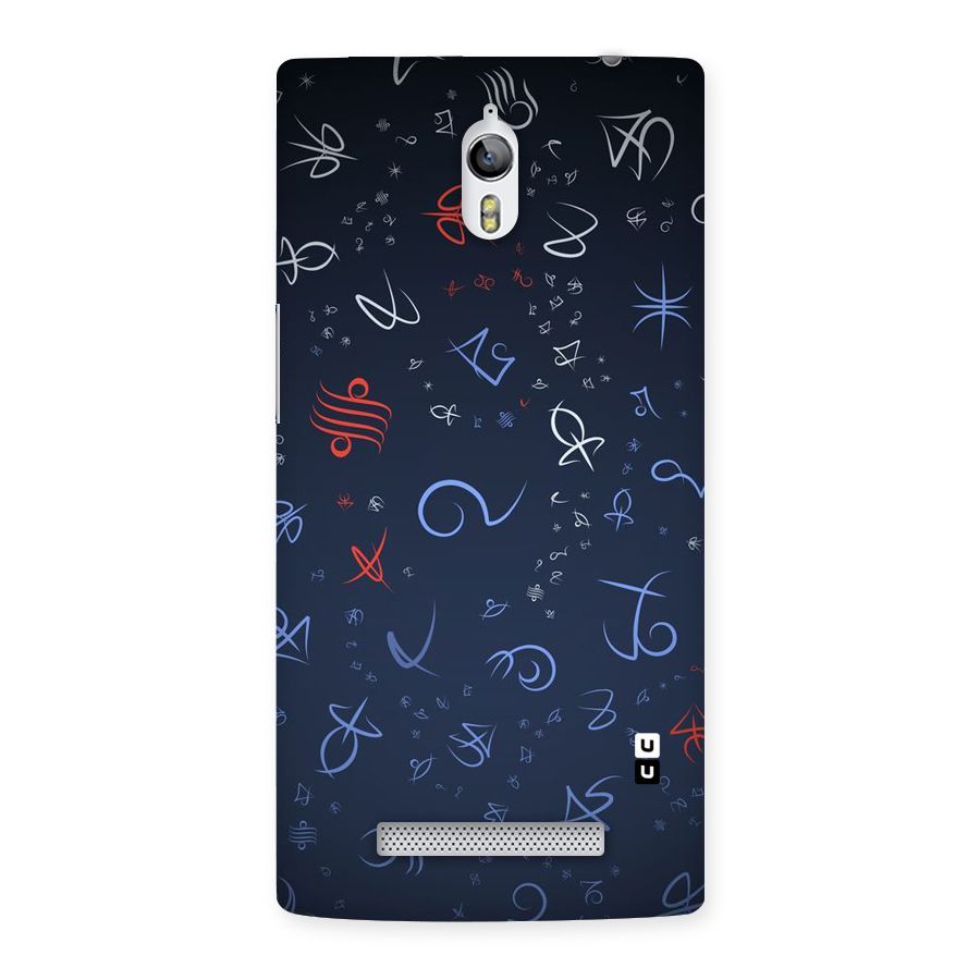 Blue Symbols Back Case for Oppo Find 7