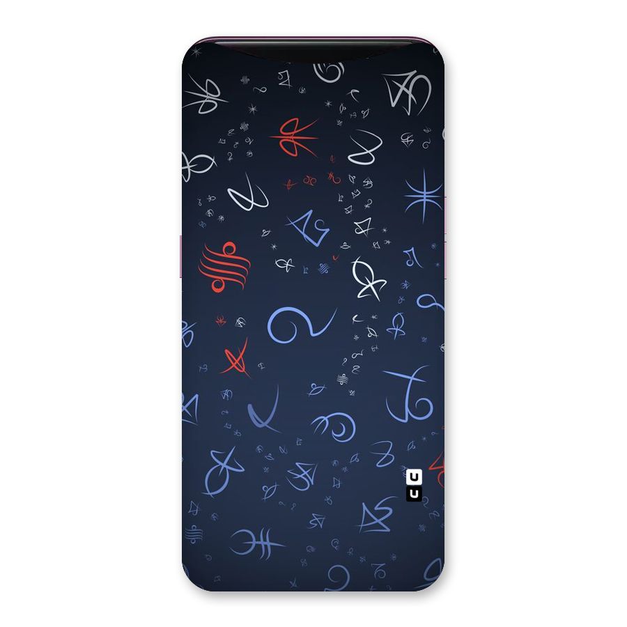 Blue Symbols Back Case for Oppo Find X