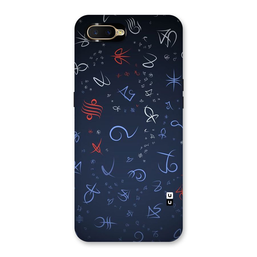 Blue Symbols Back Case for Oppo K1