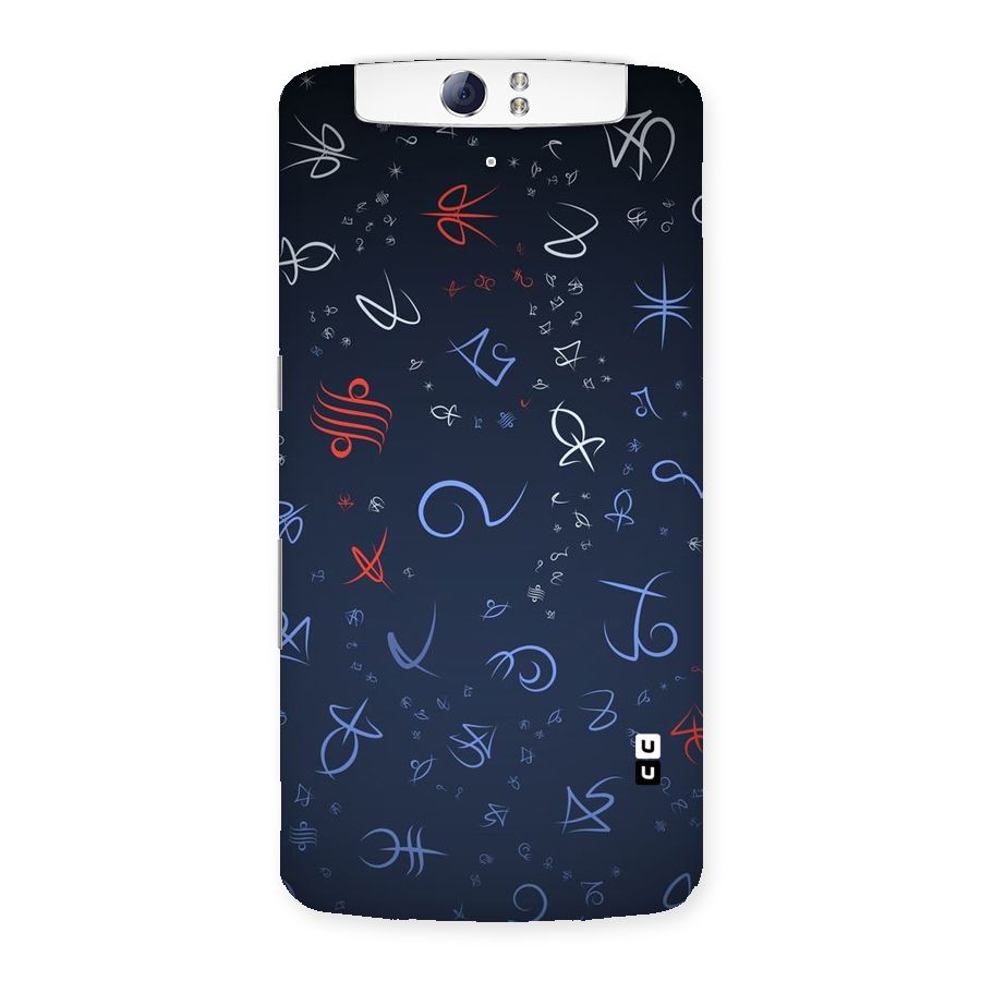 Blue Symbols Back Case for Oppo N1