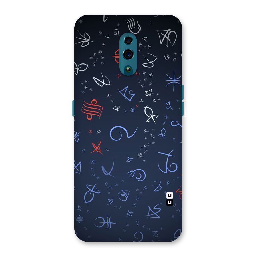 Blue Symbols Back Case for Oppo Reno