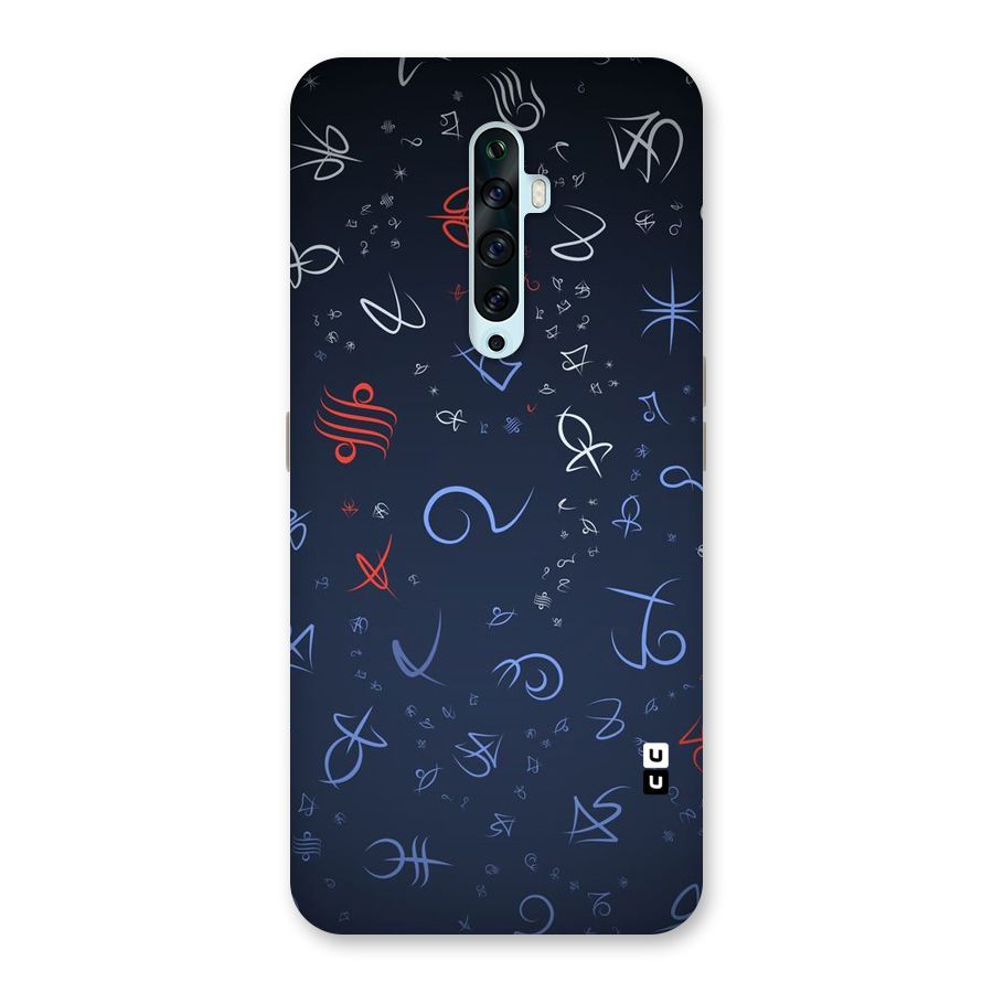 Blue Symbols Back Case for Oppo Reno2 F