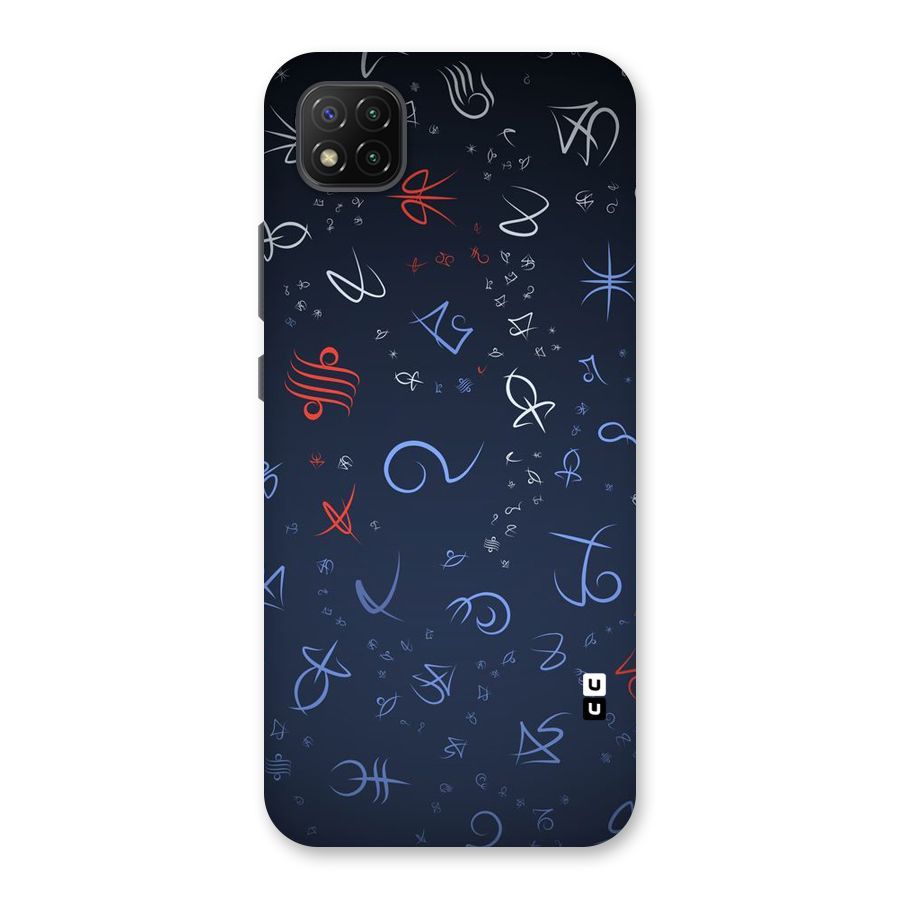 Blue Symbols Back Case for Poco C3