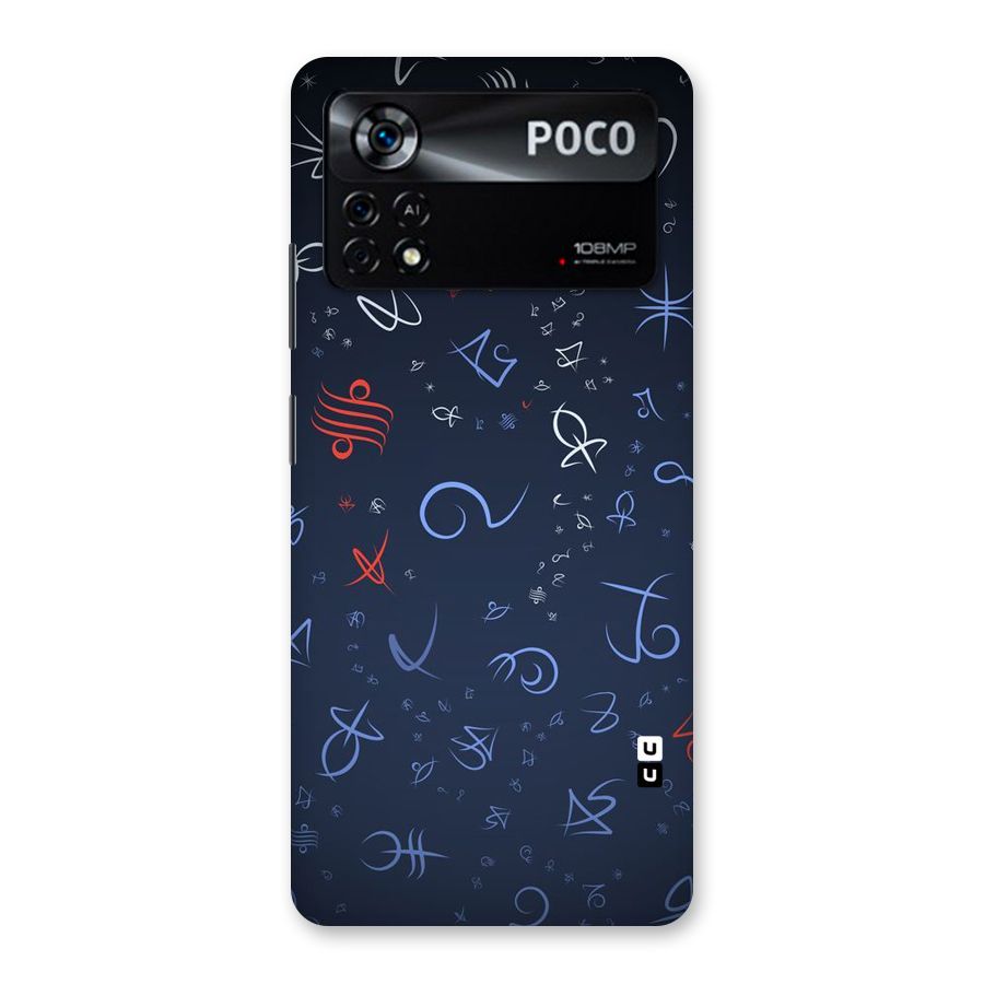 Blue Symbols Back Case for Poco X4 Pro 5G