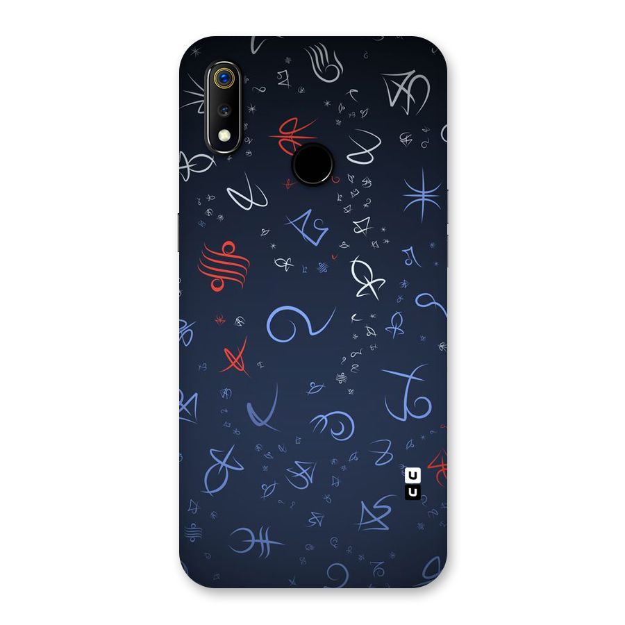Blue Symbols Back Case for Realme 3