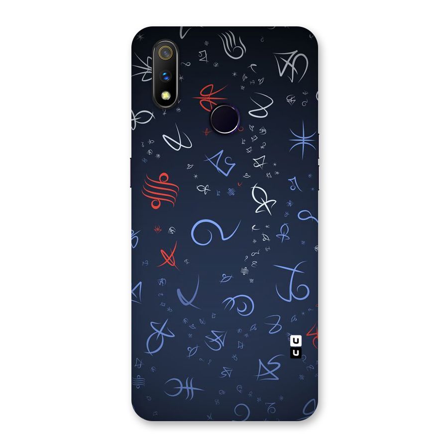 Blue Symbols Back Case for Realme 3 Pro