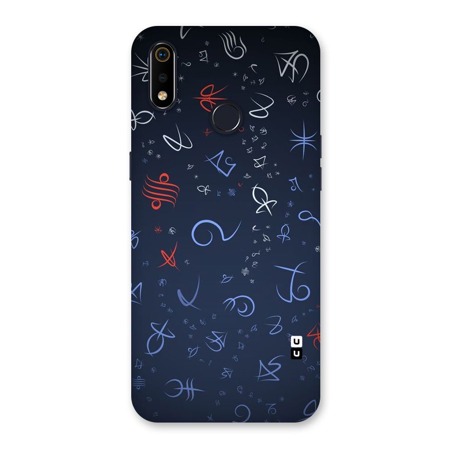 Blue Symbols Back Case for Realme 3i